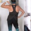 High Waisted Leggings Tie Dye-Turquoise - Image 3